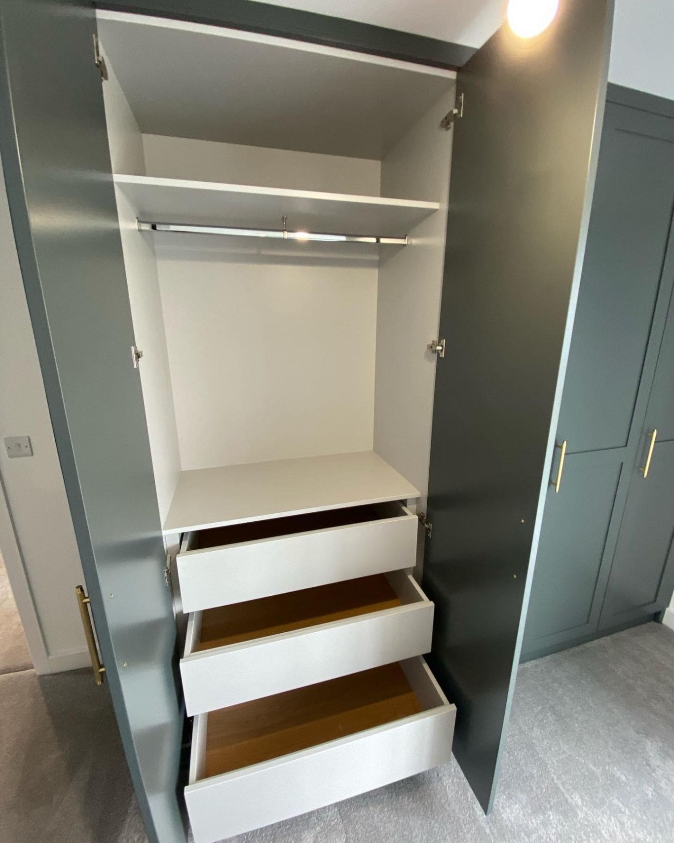 Open fitted wardrobe